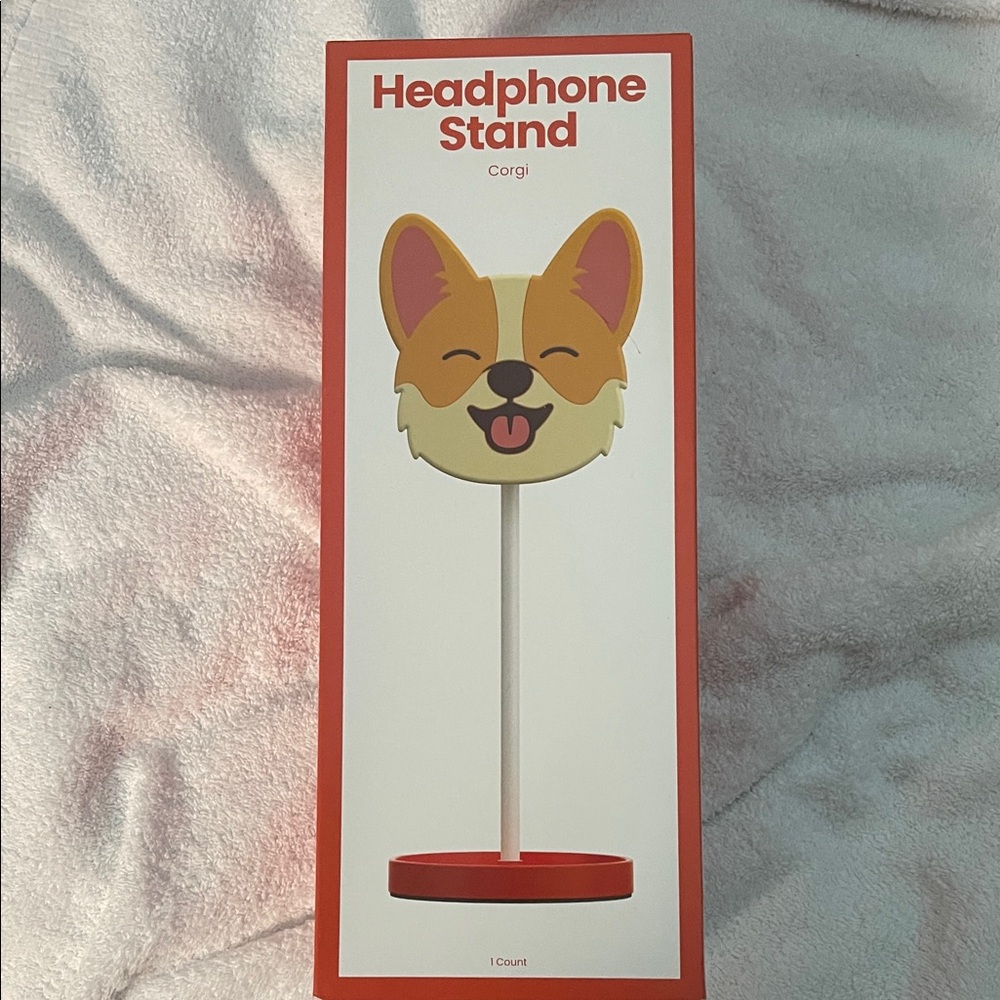 Corgi Headphone Stand – Red and Cream